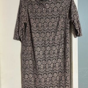 Jessica Howard Black and Champagne 18W Lace Dress